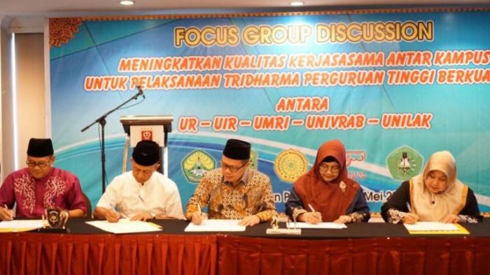 5 Perguruan Tinggi di Pekanbaru Sepakat Bersama Memajukan Pendidikan Riau