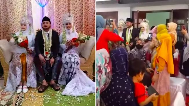Beruntung! Pria Nikahi 2 Cewek Cantik Sekaligus, Netizen: Mantap Perlu Ditiru Dia