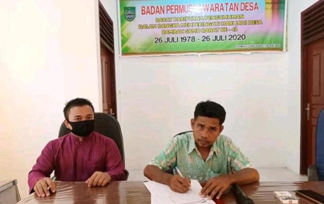 Panitia Tetapkan BPD Rambah Samo Barat - Rohul Terpilih