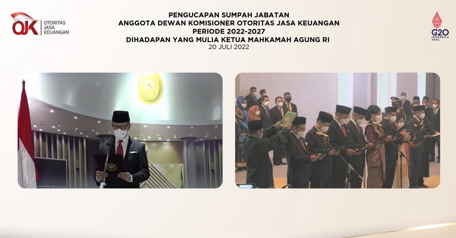 Sah! Dewan Komisioner OJK Periode 2022-2027 Resmi Dilantik