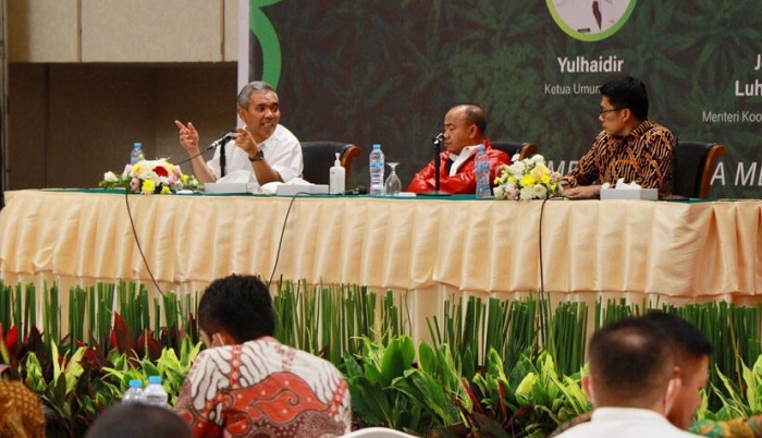 Perbaiki Tata Kelola, Bupati Kampar Ikuti Rakor Daerah Penghasil Sawit Bersama Menko Marves dan BPKP