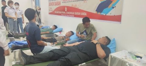 PSMTI dan PMI Inhu Gelar Aksi Sosial Donor Darah