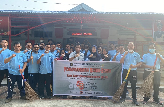 Lapas Kelas IIB Telukkuantan Lakukan Aksi 'Bersih-bersih'