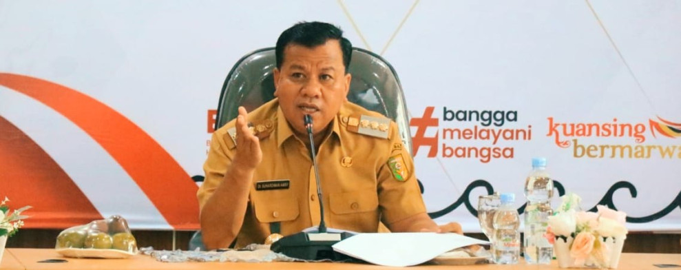 Bupati Kuasing Suhardiman Pimpin Rapat Evaluasi Realisasi Fisik dan Keuangan Triwulan II APBD Tahun 2024