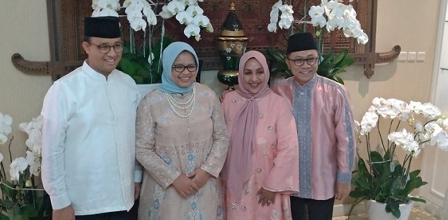 Saat Anies Tiba di Open House Ketua MPR, Zulhas: Gubernur Indonesia Datang!