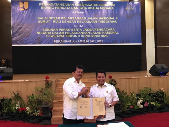 B2PJN II dan Kejati Riau Teken MoU untuk Proses Pendampingan