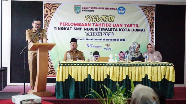 Disdikbud Dumai Gelar Lomba Tahfidz dan Tartil Tingkat SMP Se-Kota Dumai