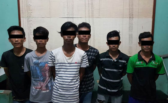 Polisi Ringkus 6 Kawanan Maling Spesialis Alfamart di Pekanbaru