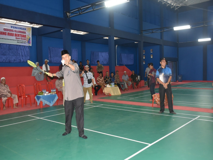 Berstandar Nasional, Staf Ahli Bupati Resmikan Gedung Olahraga Tambang Riau Bertuah Sport Center