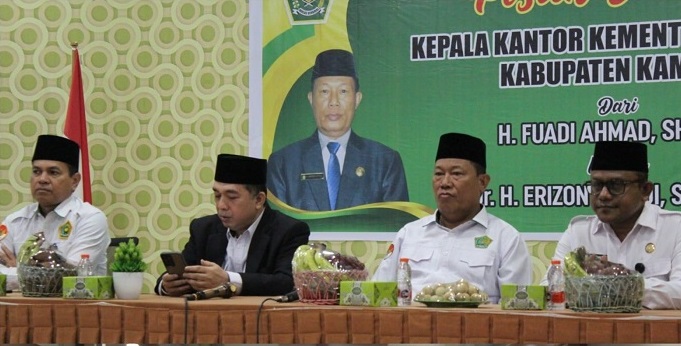 Erizon Efendi Gantikan Fuadi Ahmad Pimpin Kemenag Kampar