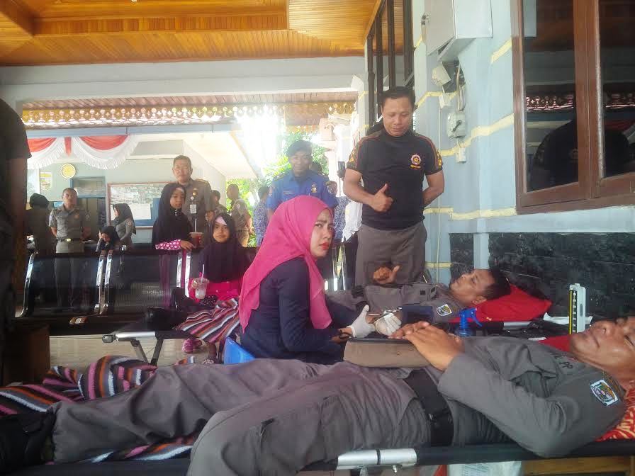 Peringati HUT ke-67, Satpol PP Pelalawan Gelar Donor Darah