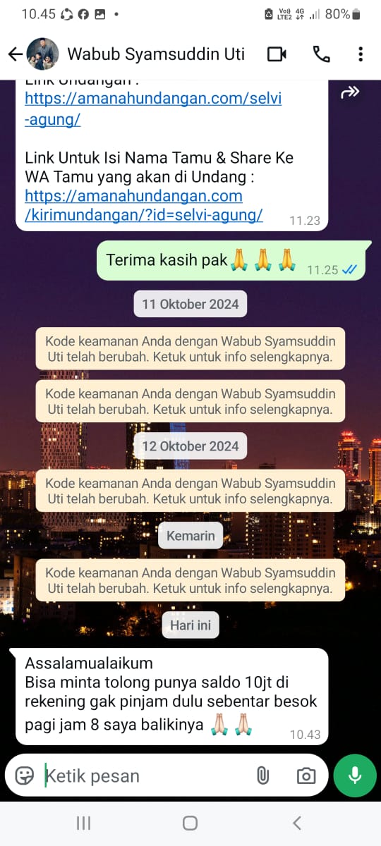 H. Syamsuddin Uti Tegaskan: Waspada Penipuan yang Mengatasnamakan Dirinya