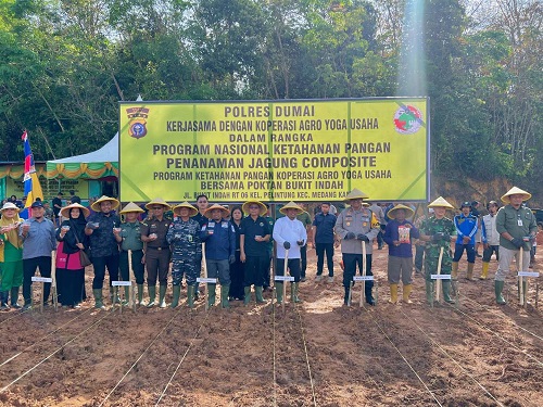 Polres Dumai Sukseskan Program Nasional Ketahanan Pangan Sesuai Arahan Presiden Prabowo