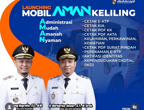 Permudah Layanan Adminduk, Wali Kota Pekanbaru Launching Mobil AMAN Keliling