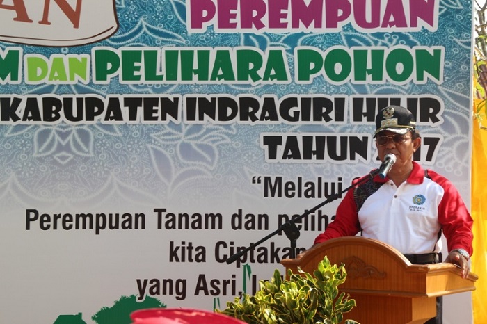 Bupati HM Wardan Resmikan Gerakan Tanam dan Pelihara Pohon di Inhil