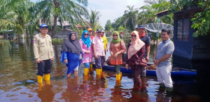 Sekda Rohil Tinjau Korban Banjir di Rantau Kopar