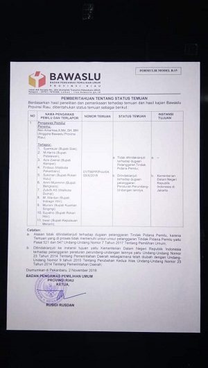 Deklarasi Dukung Jokowi, 11 Bupati dan Wali Kota di Riau Bebas dari Jerat Pidana
