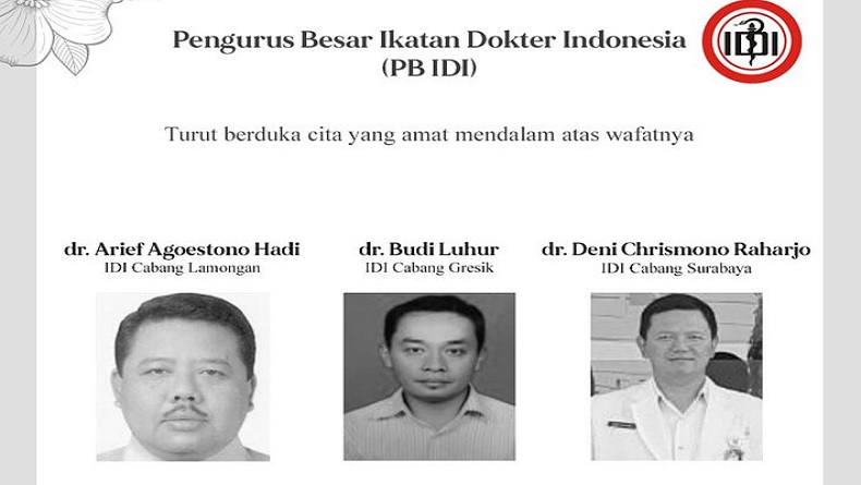 Kabar Duka! Tiga Dokter di Jawa Timur Wafat karena Positif Covid-19