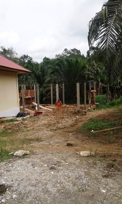 Pakai Dana Desa, Bangunan Balai Dusun Desa Surau Gading Mulai Dikerjakan