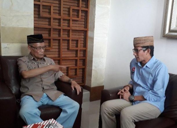 Dikunjungi Sandiaga Uno, Ini Pesan Menyejukkan Buya Syafii Maarif