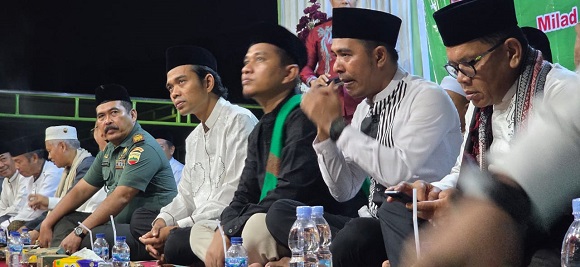 Polsek Singingi Bersama Polsek Singingi Hilir Amankan Tabligh Akbar HUT RI ke-80 dan HUT Desa Sungai Sirih ke-33