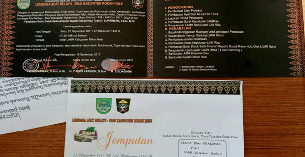 Hari Ini, Suparman Dilantik Sebagai Datuk Setia Amanah, Gelarnya Sutan Botuah...