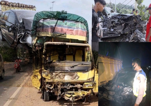 LAKALANTAS MAUT, 3 Meninggal Dunia, 8 Orang Luka-luka di  Kilometer 7 Jalan Lintas Sumatera  Balam