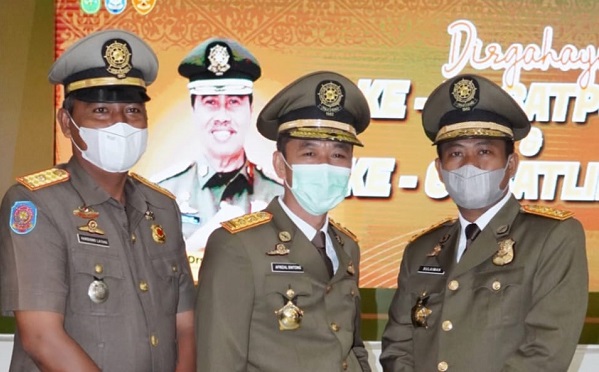 Bupati dan Wabup Rohil Hadiri HUT Satpol PP dan Satlinmas Provinsi Riau