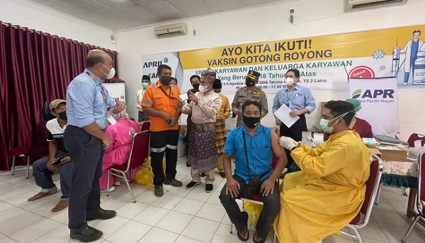 Fasilitasi Lebih 12 Ribu Vaksin Gotong Royong, Forkopimda Pelalawan Apresiasi Inisiatif PT RAPP