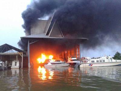 Polres Bengkalis Kantongi  Beberapa Nama Terduga Kebakaran Speedboat Pemkab