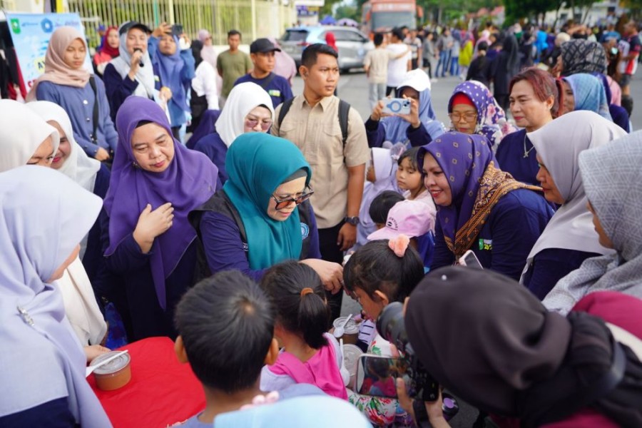 Senam dan Sosialisasi di CFD, PKK Riau Gencarkan Gerakan Gemar Makan Ikan
