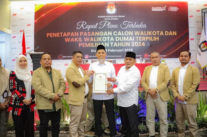 KPU Tetapkan Paisal-Sugiyarto Sebagai Paslon Terpilih Pilkada Dumai
