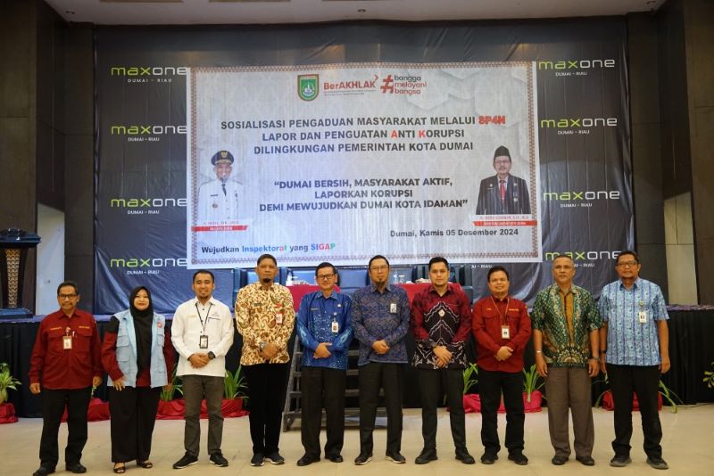STOP KORUPSI! Pemkot Dumai Sosialisasi Pengaduan Masyarakat Lewat SP4N LAPOR