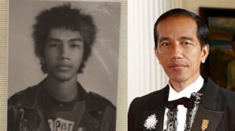 HEBOH...Beredar Foto Jadul Anak Punk Mirip Presiden Jokowi