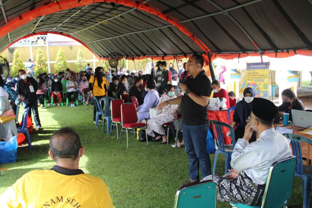 Bersama Polresta Pekanbaru, DPP IPP Gelar Vaksinasi di Laman Tuan Kadi
