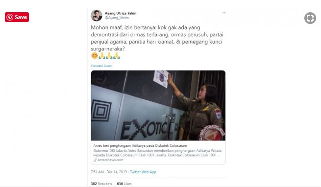 Diskotik  Diganjar Adikarya Wisata, Pengurus NU  Pertanyakan  Ormas, Partai Kenapa Tak Demonstrasi