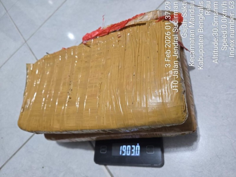 Polres Bengkalis Tangkap MH, Tersangka Pemilik Dua Paket Besar Ganja