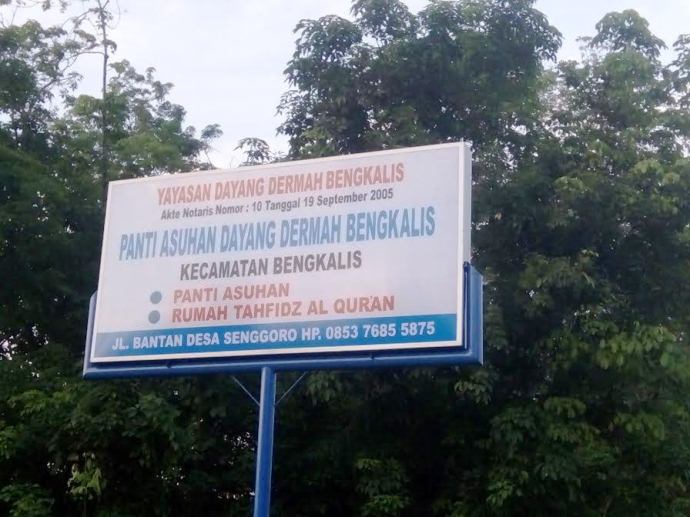 Akses Jalan Masuk Panti Asuhan Dayang Dermah Bengkalis Memprihatinkan, Warga Minta Pemda Bantu