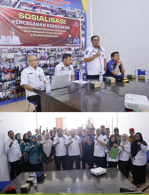 Kader PKK Kulim Antusias Ikuti Sosialisasi Pencegahan Kebakaran