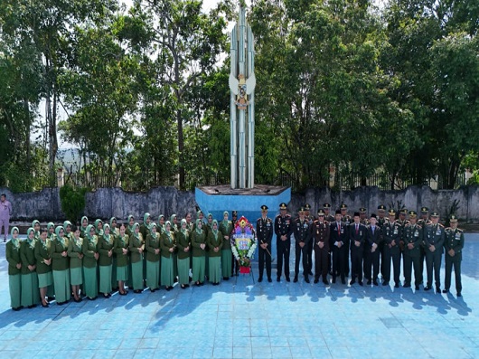 Upacara Ziarah Nasional HUT ke-80 TNI di Bangkinang