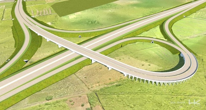 Berikut Penampakan  Design Ruas Tol Rengat-Pekanbaru Seksi Junction Pekanbaru-Bypass Pekanbaru