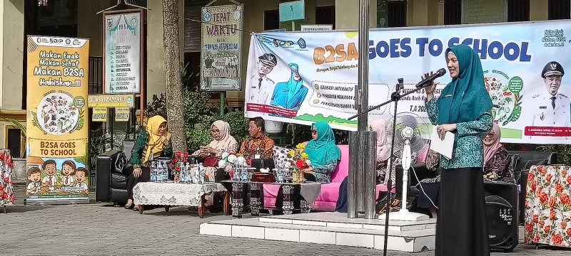 DKP Gandeng Ketua TP PKK Pekanbaru Perkenalkan B2SA di SDN 43 dan SDN 76
