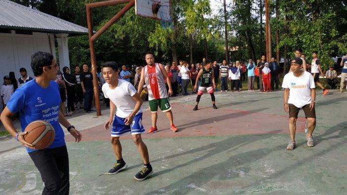 Sandiaga Uno Main Basket dekat Rumah Jokowi, 'Nanti Kita Undang Main Bersama'