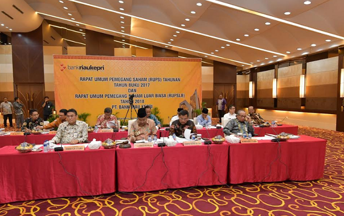 RUPS: Bank Riau Kepri Bukukan Laba Bersih Tahun 2017 Rp 454.395 Miliar