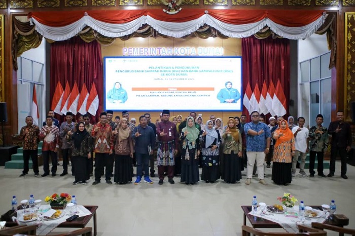Pengurus Bank Sampah Kecamatan serta Kelurahan se Kota Dumai Dilantik