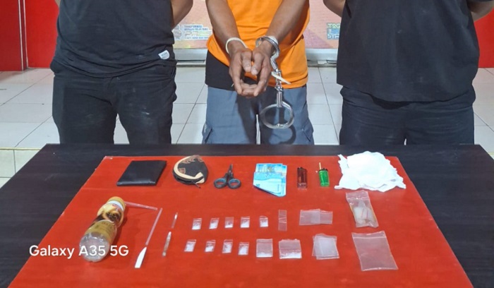 Satres Narkoba Polres Kuansing Tangkap Pengedar di Sako Margasari