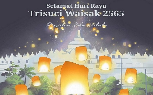 Sambut Hari Raya Waisak, Presiden Jokowi: Akan Ada Cahaya Terang setelah Kegelapan