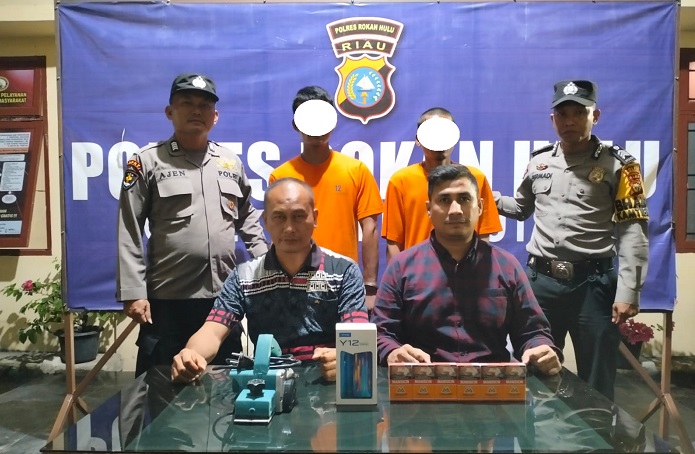 Selalu Bikin Resah Warga, Polsek Tambusai Utara Tangkap Pencuri Rokok dan Ketam Listrik