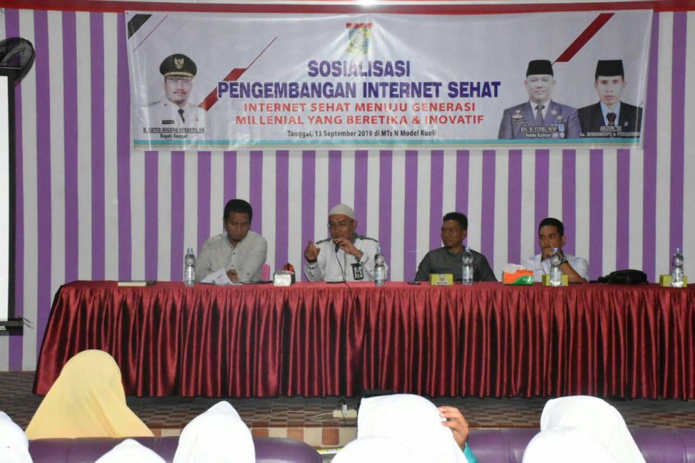Diskominfo Kampar Gelar Sosialisasi Pengembangan Internet Sehat