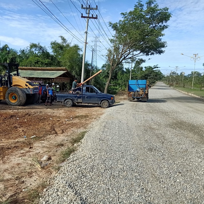Pelihara Ruas Jalan Lingkar Pasir Pengaraian, Dinas PUPR Rokan Hulu Gelontorkan Anggaran Mencapai Rp 18 Miliar.
